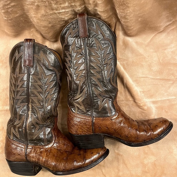 Men’s Hand Crafted Custom Made Full Quill Ostrich Boots Size 8D - Picture 5 of 12